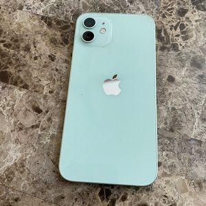 I phone 12.  Unlocked. No cracks. Includes plastic case